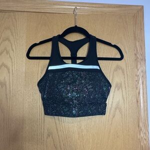 Black Reflective Mirage Light n Tight Racer Bra